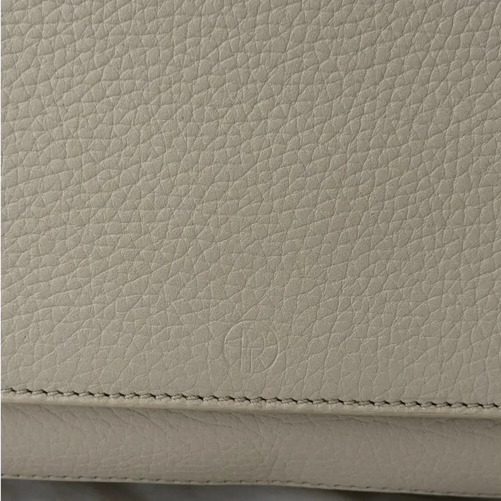 The Row Hunting 11 Crossbody Bag Cream Pebbled Full-Grain Leather Authentic